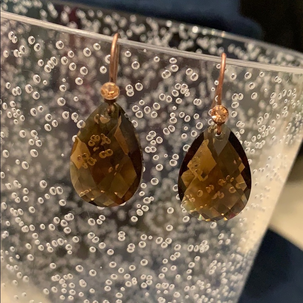 Faceted drop earrings
